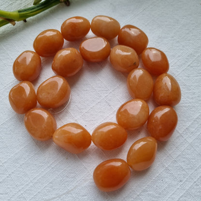 Red Aventurine Beads - 17-20mm - Sparrow and Fox