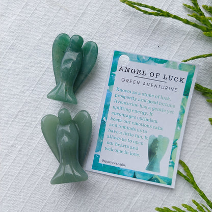 Angel of Luck - Green Aventurine - Sparrow and Fox