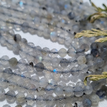Faceted Labradorite Beads - 4mm round - Sparrow and Fox