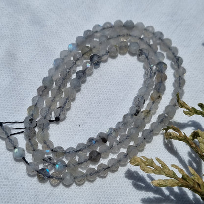 Faceted Labradorite Beads - 4mm round - Sparrow and Fox