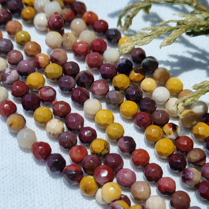 Faceted Mookaite Beads - 4mm round - Sparrow and Fox
