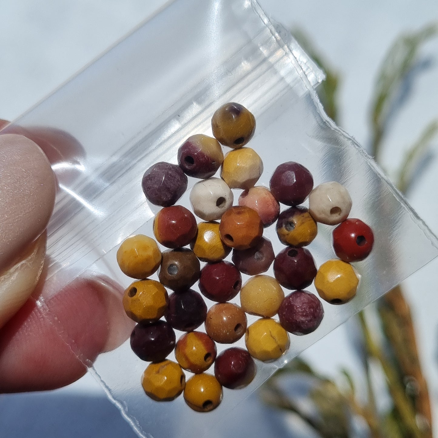 Faceted Mookaite Beads - 4mm round - Sparrow and Fox