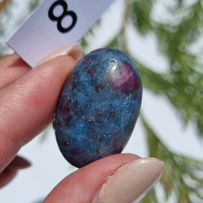 Ruby Kyanite Drilled Cabochon - Sparrow and Fox