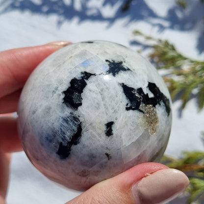 Moonstone Sphere - India - Sparrow and Fox