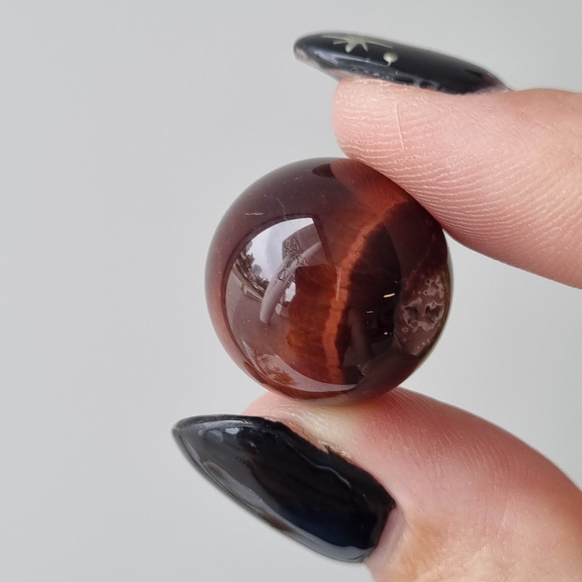 Red Tigers Eye Sphere - Sparrow and Fox