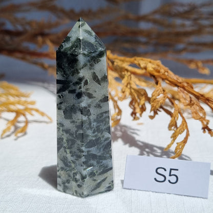 Green Tourmaline in Quartz Tower - India - Sparrow and Fox