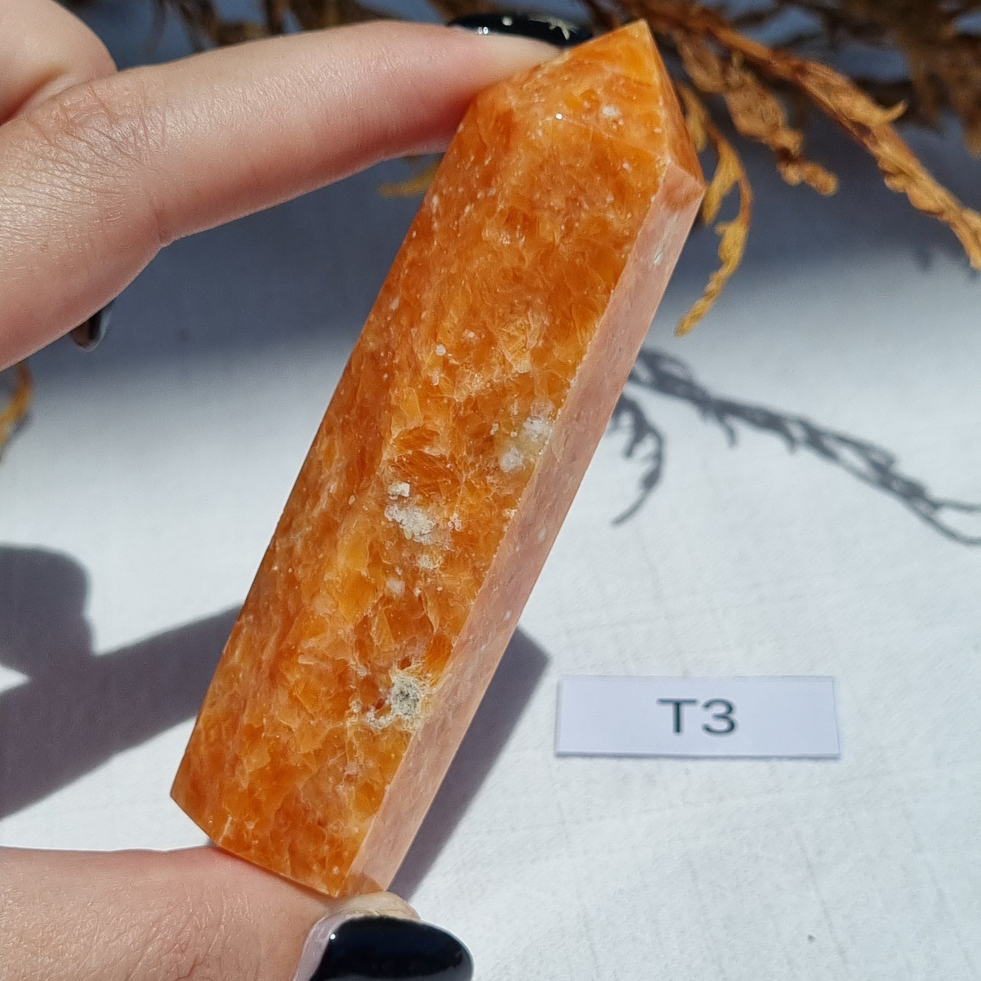 Orange (Orchid) Calcite Tower - Sparrow and Fox
