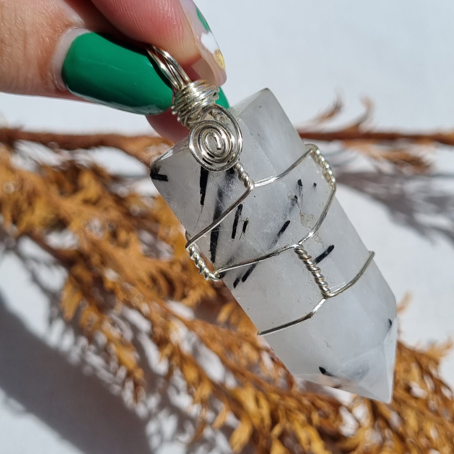 Unique Crystal Sterling Silver Pendants - Sparrow and Fox