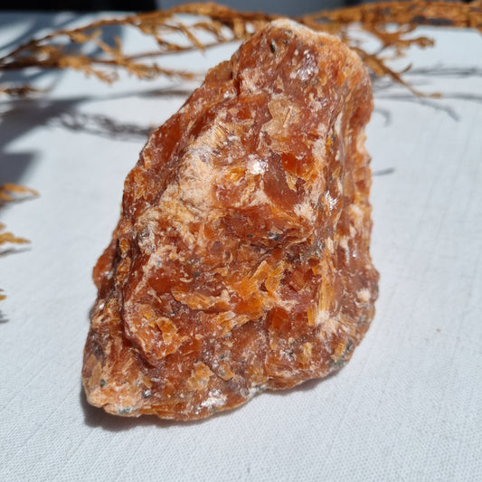 Orange (Orchid) Calcite Raw - 443g - Sparrow and Fox