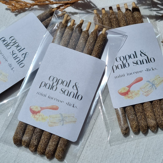 Copal & Palo Santo Mini Incense Sticks - 6 Pack - Sparrow and Fox