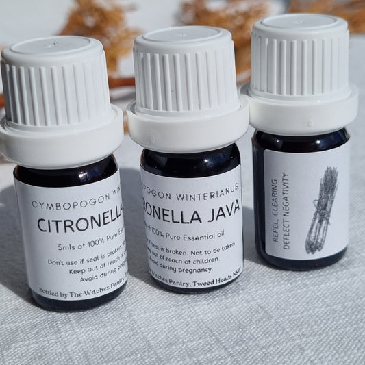 Citronella Java Essential Oil - 5ml - The Witches Pantry - Sparrow and Fox