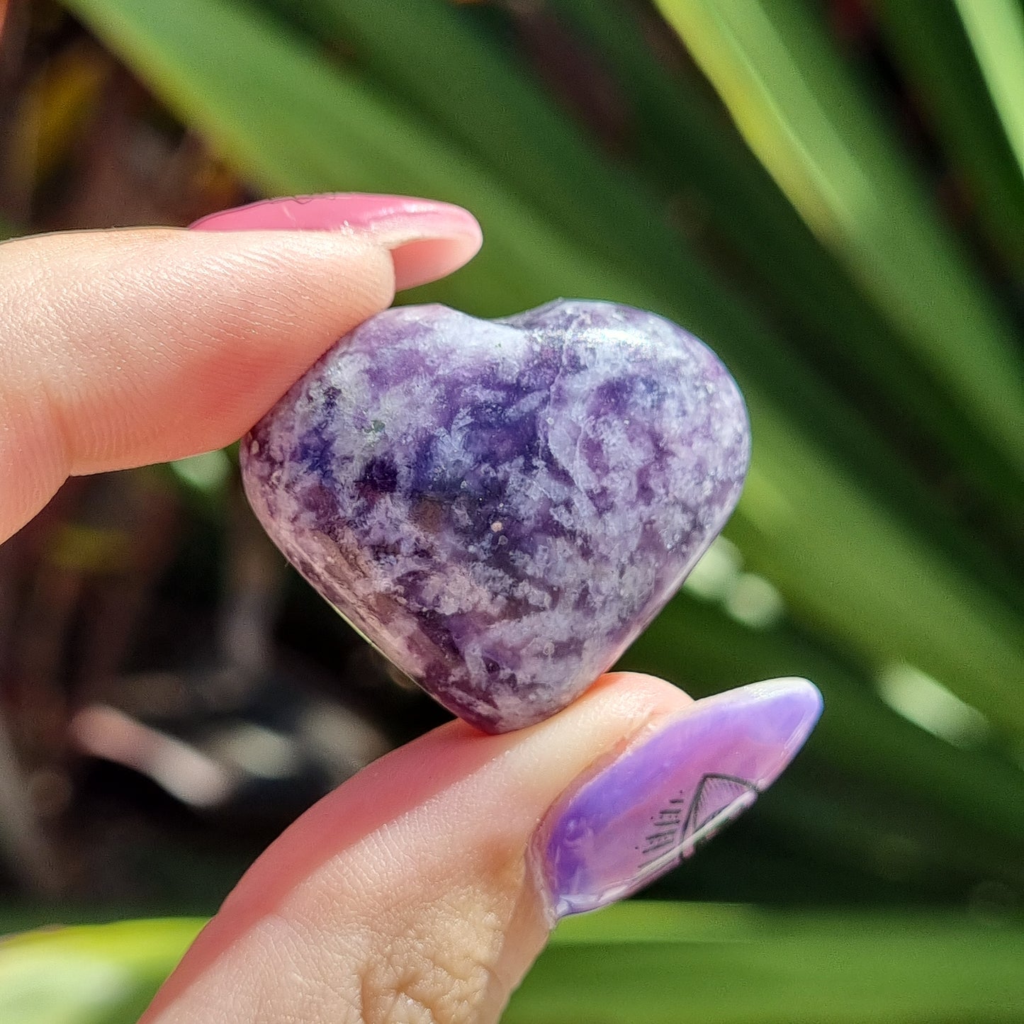 Lepidolite Heart - 28-30mm - Sparrow and Fox