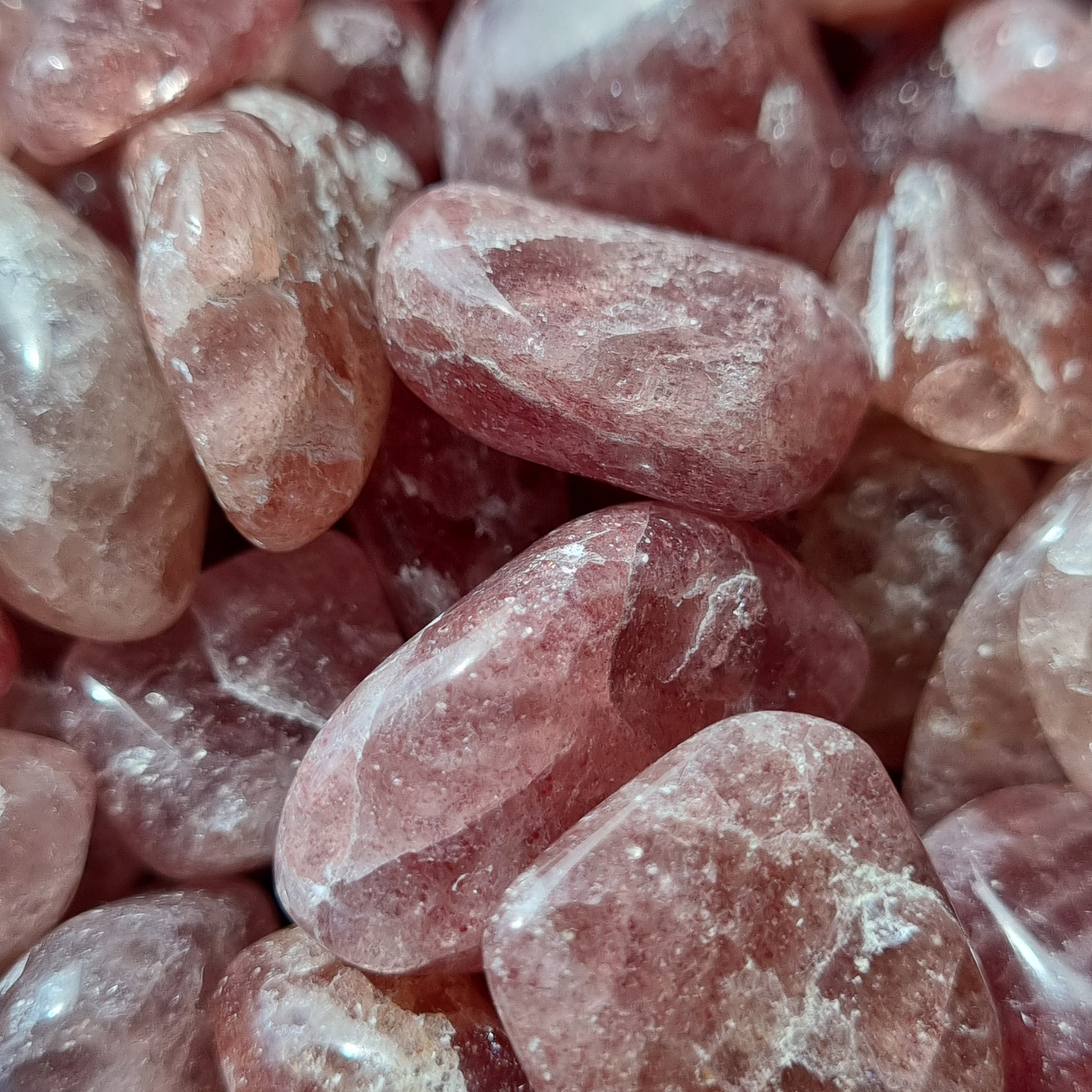 Strawberry Quartz Crystal Large Chips/ Small Tumbles - Sparrow and Fox