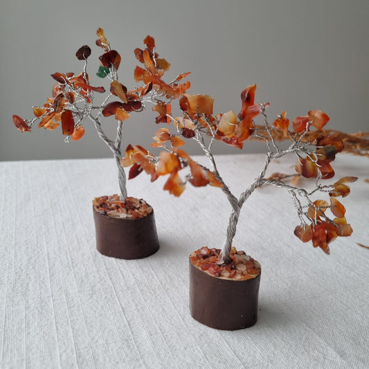 Carnelian Crystal Chip Tree - 12cm - Sparrow and Fox