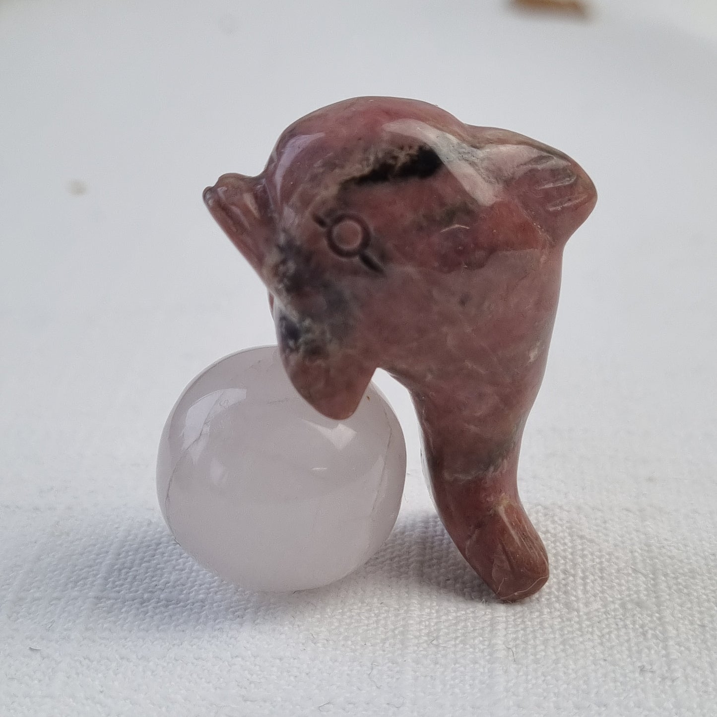 Rhodonite Dolphin - 40mm - Sparrow and Fox