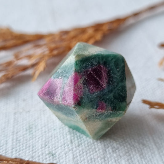 Ruby Fuchsite Dodecahedron - Namibia - 12g