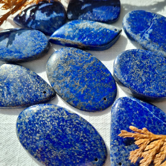 Lapis Lazuli Drilled Cabochon - Sparrow and Fox