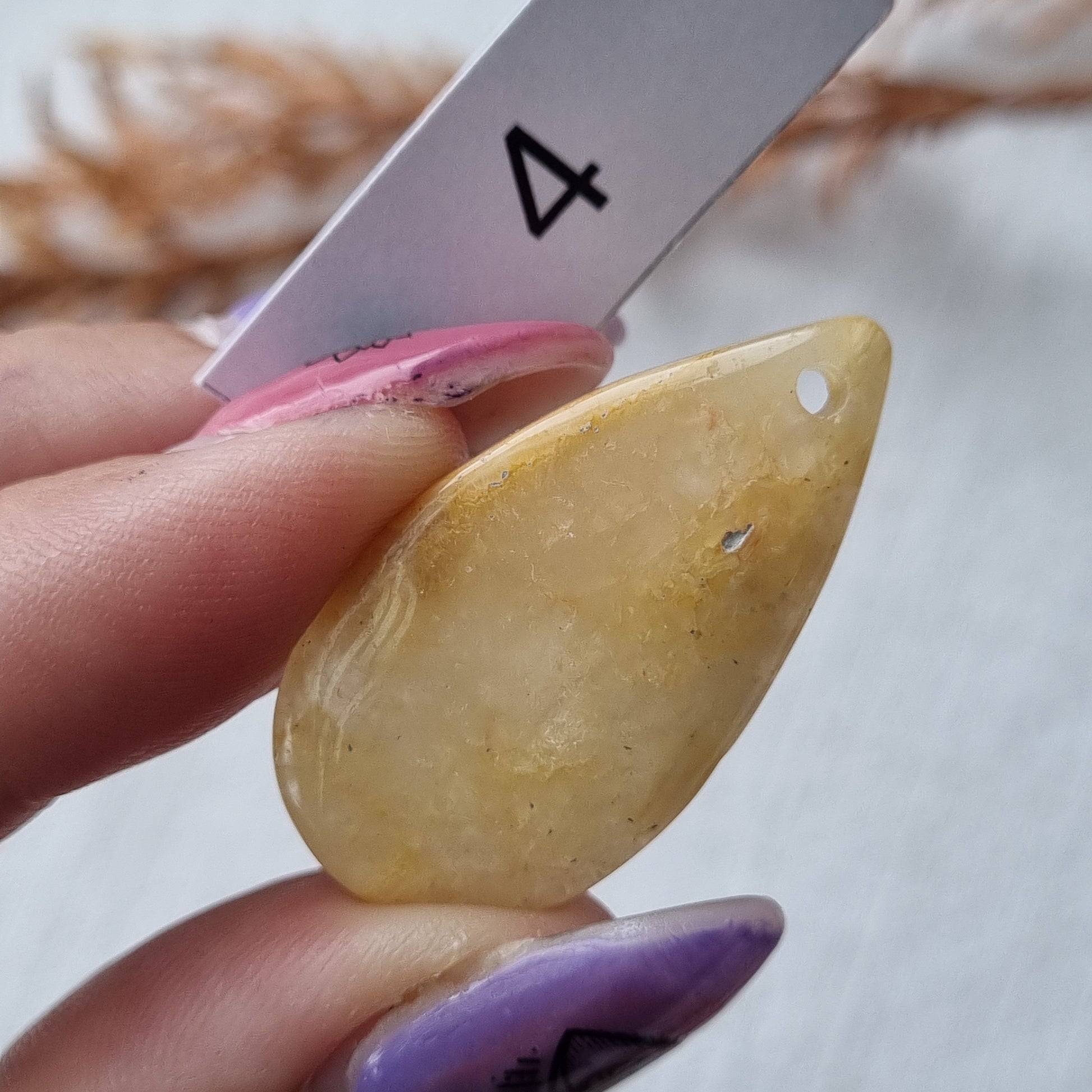 Orange & Yellow Agate - Dyed - Drilled Cabochon - Sparrow and Fox
