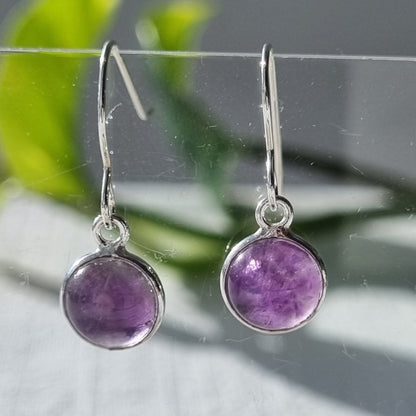 Amethyst sterling silver earrings - Sparrow and Fox