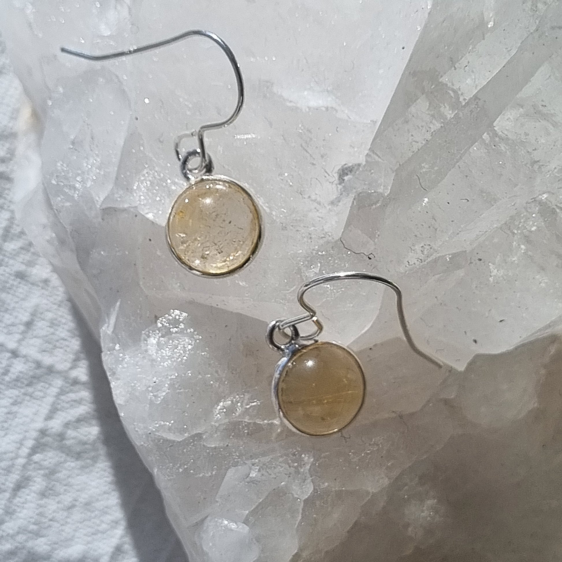 Citrine sterling silver earrings - Sparrow and Fox
