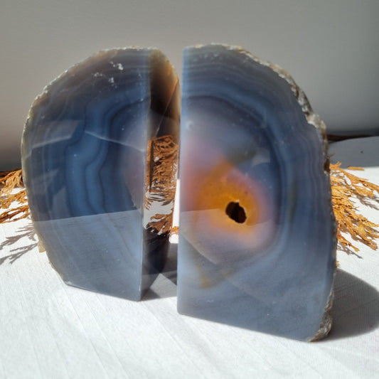 Agate Bookend Set - Brazil - 1.56kg - Sparrow and Fox