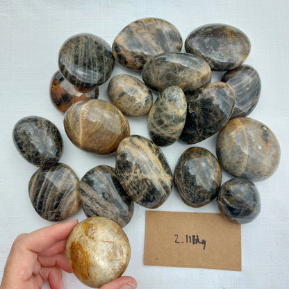 Black Moonstone Palm Stone - BULK - Madagascar - Over 1kg