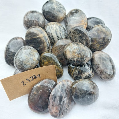 Black Moonstone Palm Stone - BULK - Madagascar - Over 1kg