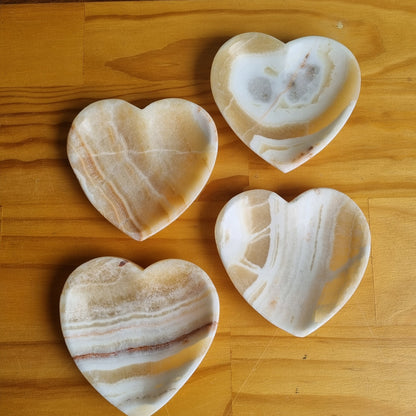 Banded Calcite Heart Bowl
