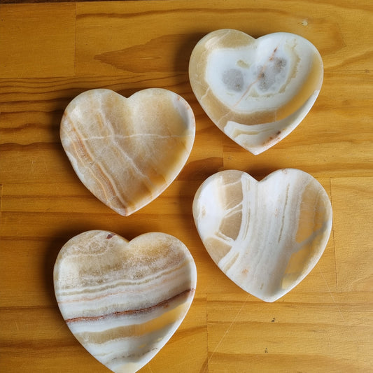 Banded Calcite Heart Bowl