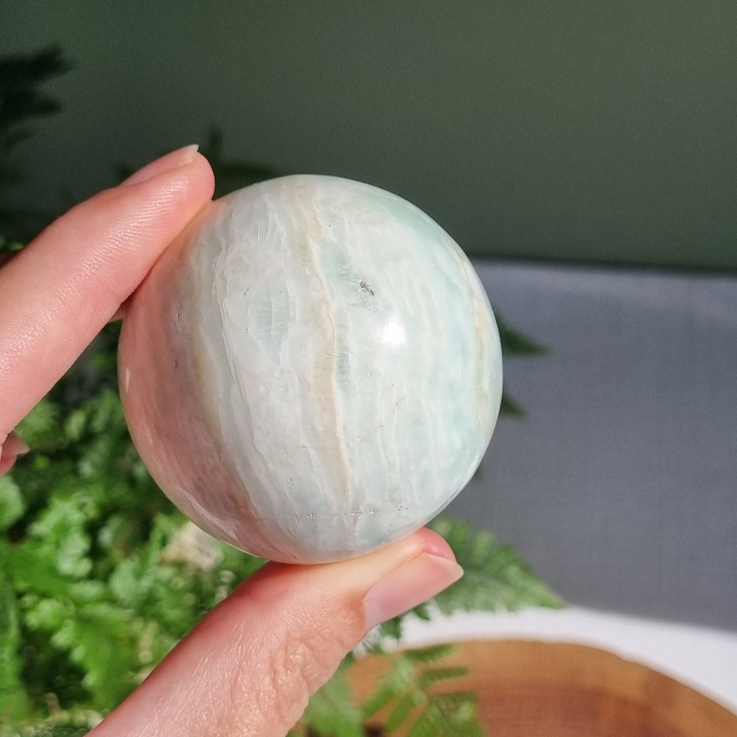 Caribbean Calcite Sphere - Pakistan - 215g