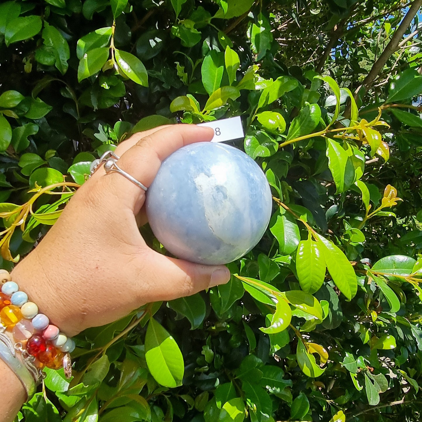 Blue Calcite Sphere - Madagascar
