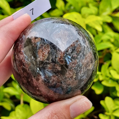 Garnet in Arfvedsonite Sphere - China
