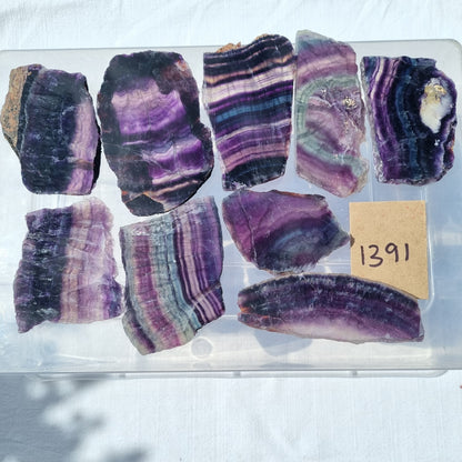 Fluorite Slices - BULK - China - Over 1kg