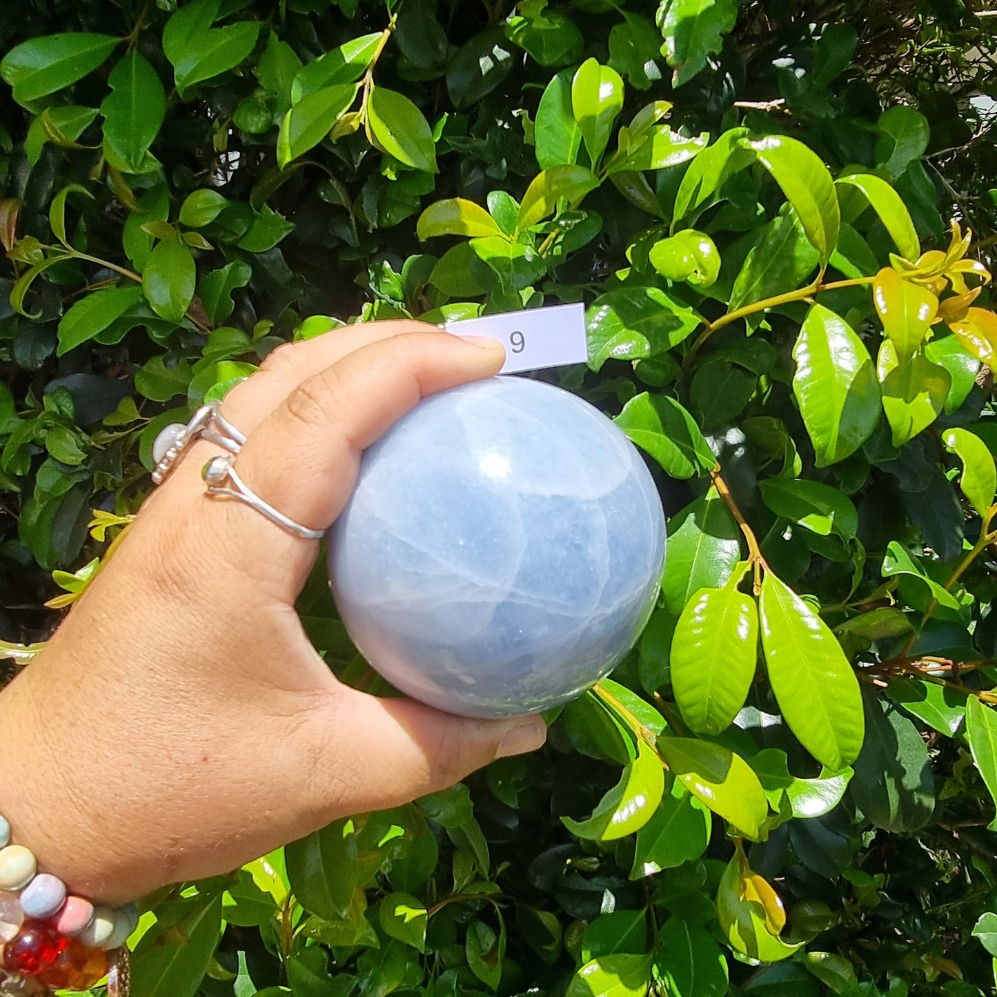 Blue Calcite Sphere - Madagascar