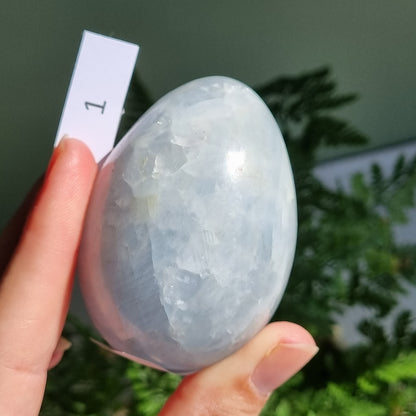 Blue Calcite Egg - Madagascar