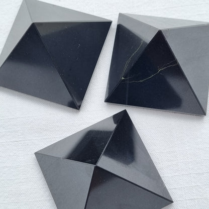 Black Agate Pyramid - India - 50-60mm