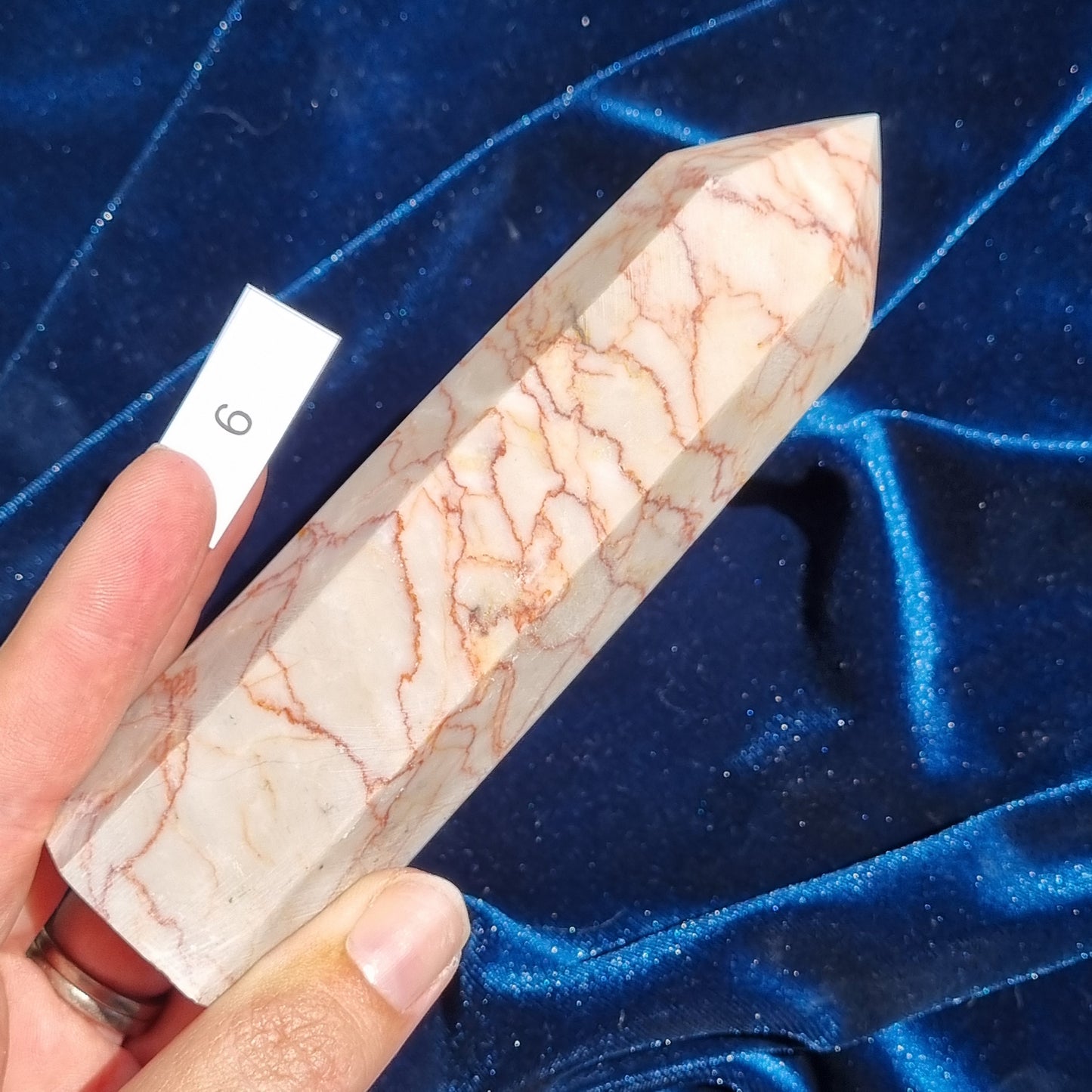 Red Vein Calcite Tower - China