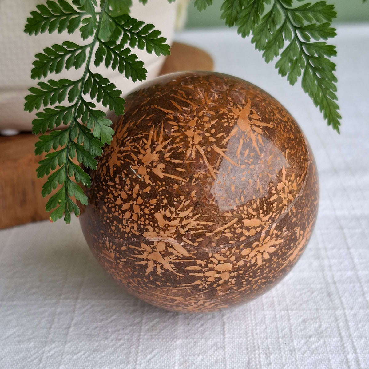 Starburst Jasper Sphere - 355 grams