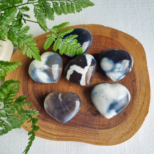 Orca Agate Heart