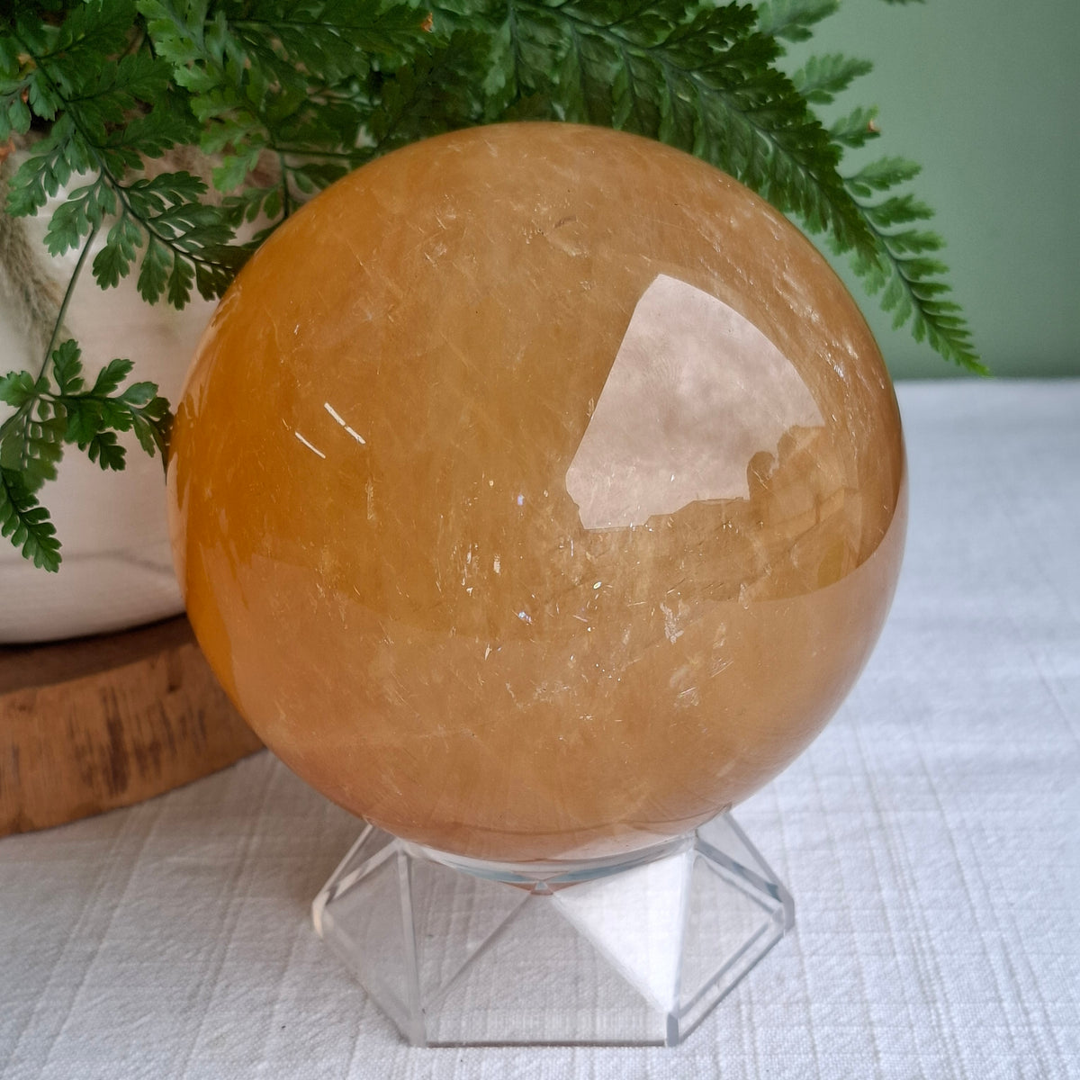 Golden Calcite Sphere - 1.66 kg