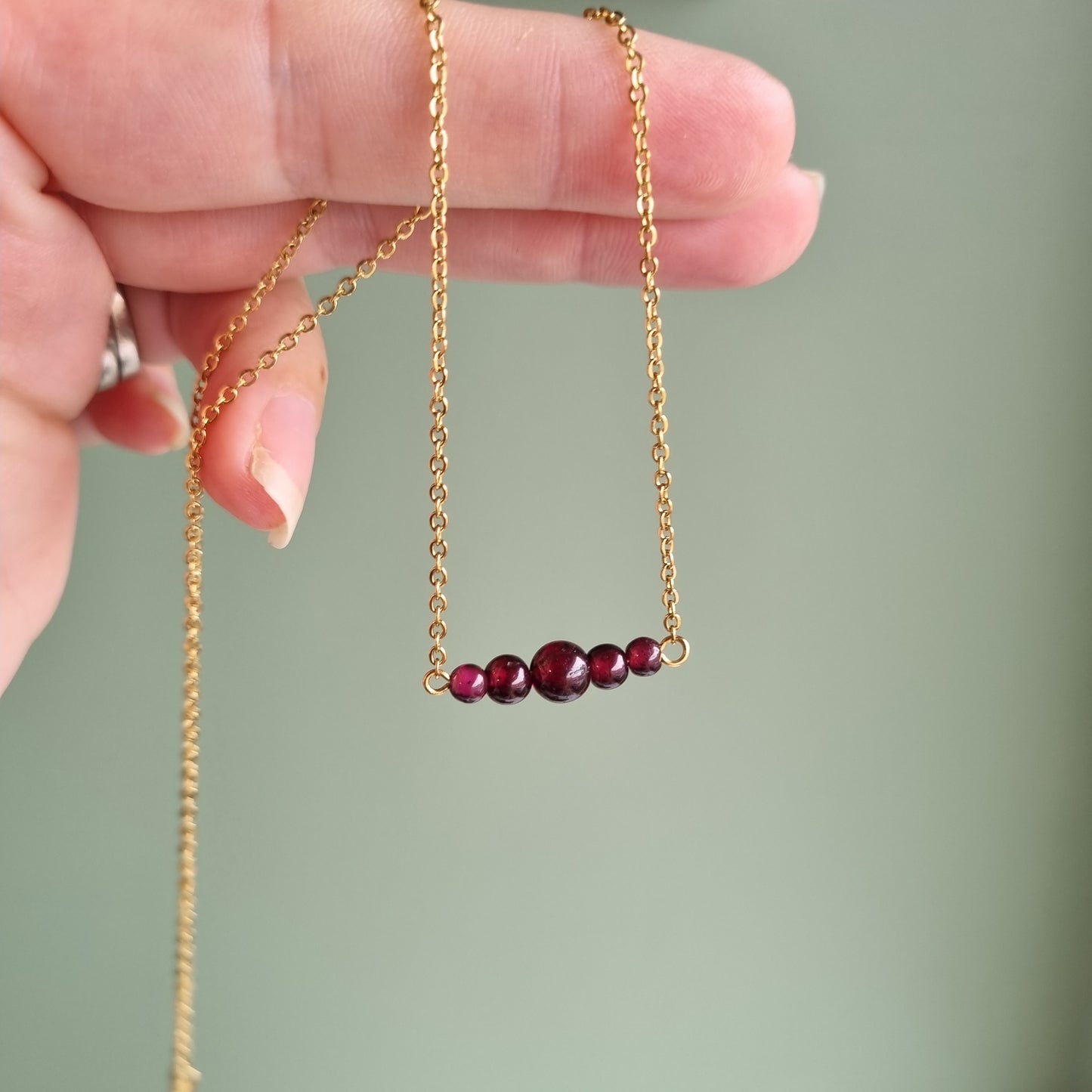 Garnet & Gold - Simple Bead Jewellery