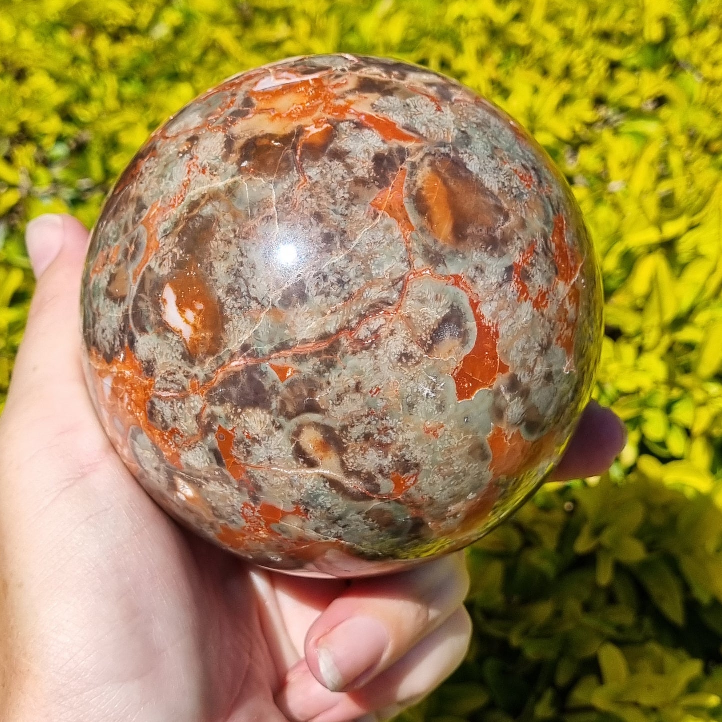 Red Jasper Conglomerate Sphere - China - 1.096kg