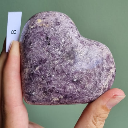Lepidolite Heart - Madagascar - Smaller Sizes