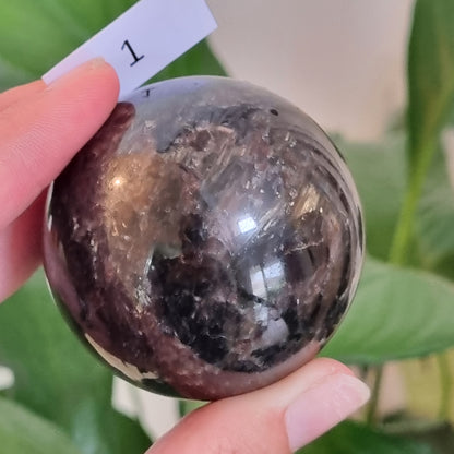 Garnet in Arfvedsonite Sphere - China