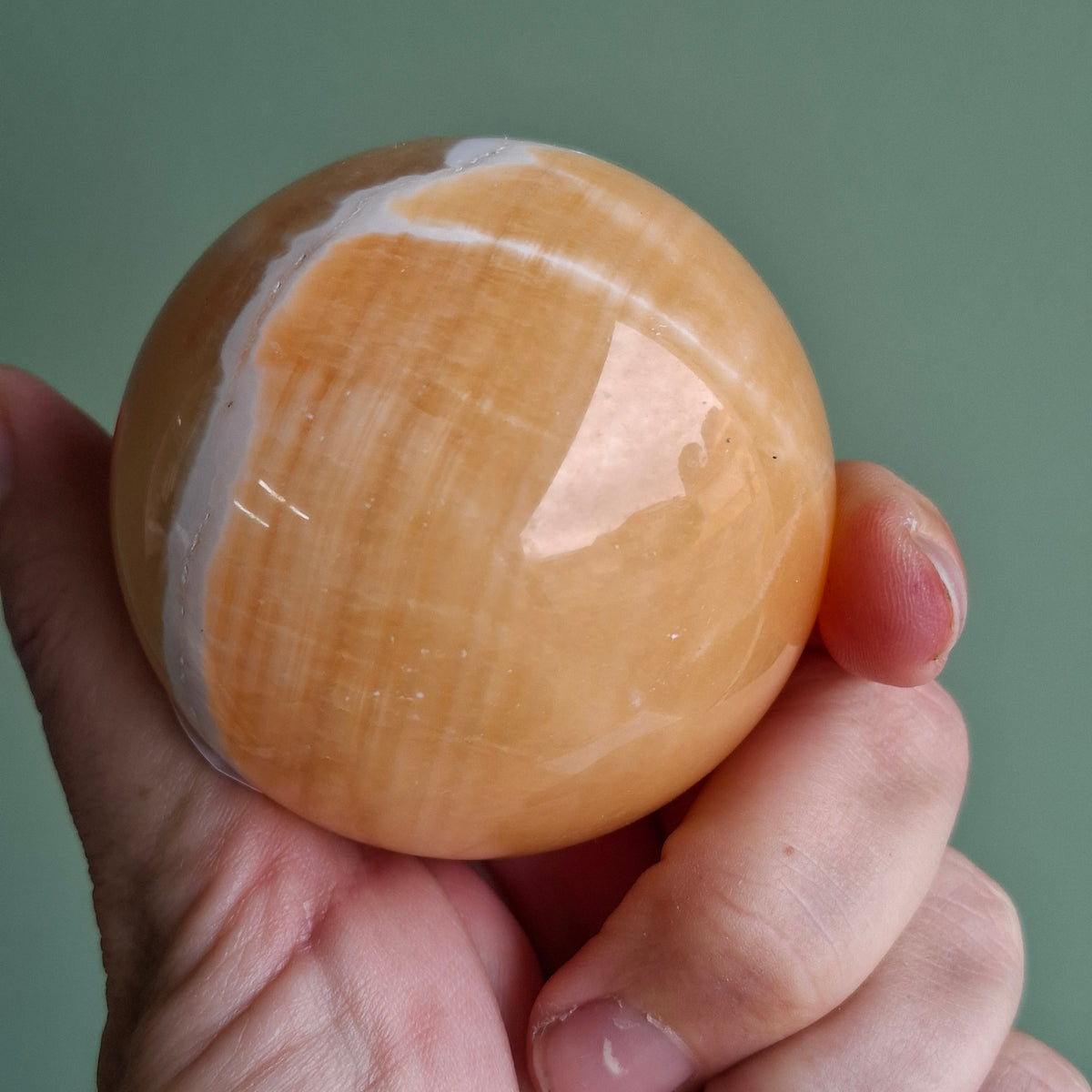 Yellow Calcite Sphere - 321 grams