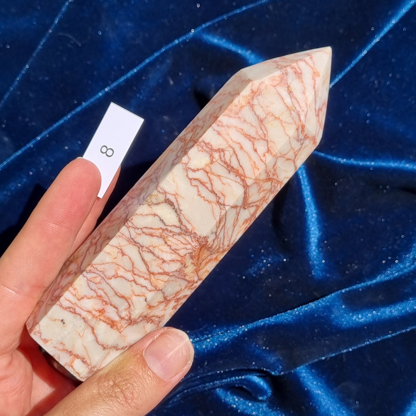 Red Vein Calcite Tower - China