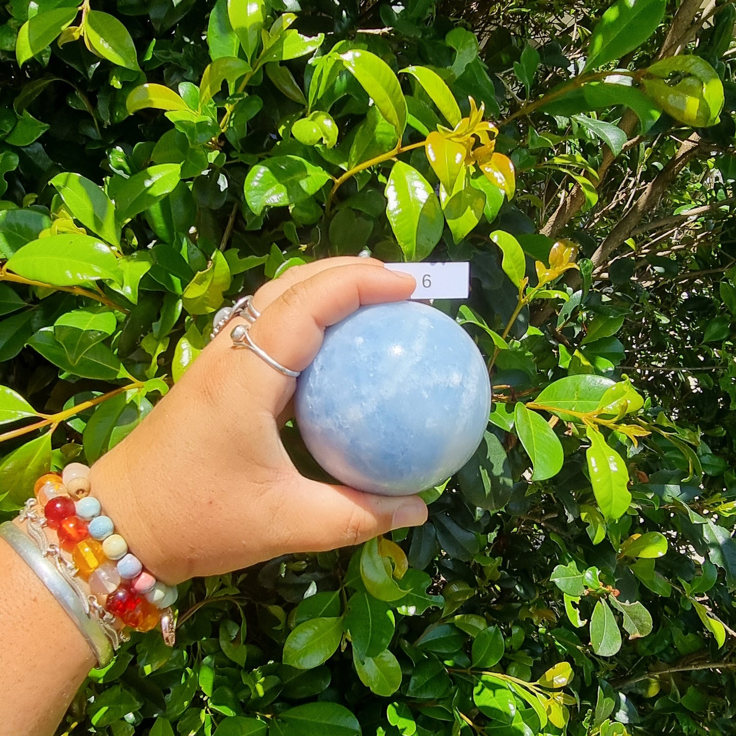 Blue Calcite Sphere - Madagascar