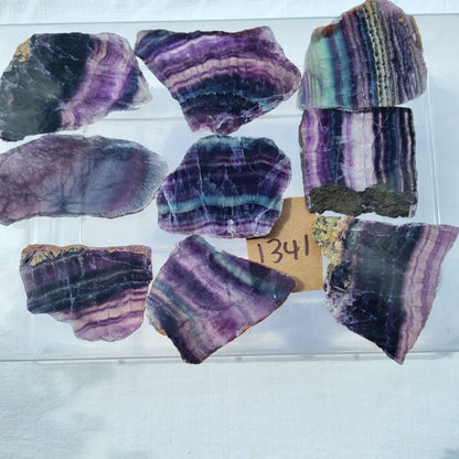 Fluorite Slices - BULK - China - Over 1kg