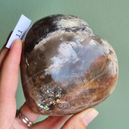 Black Moonstone Heart - Madagascar