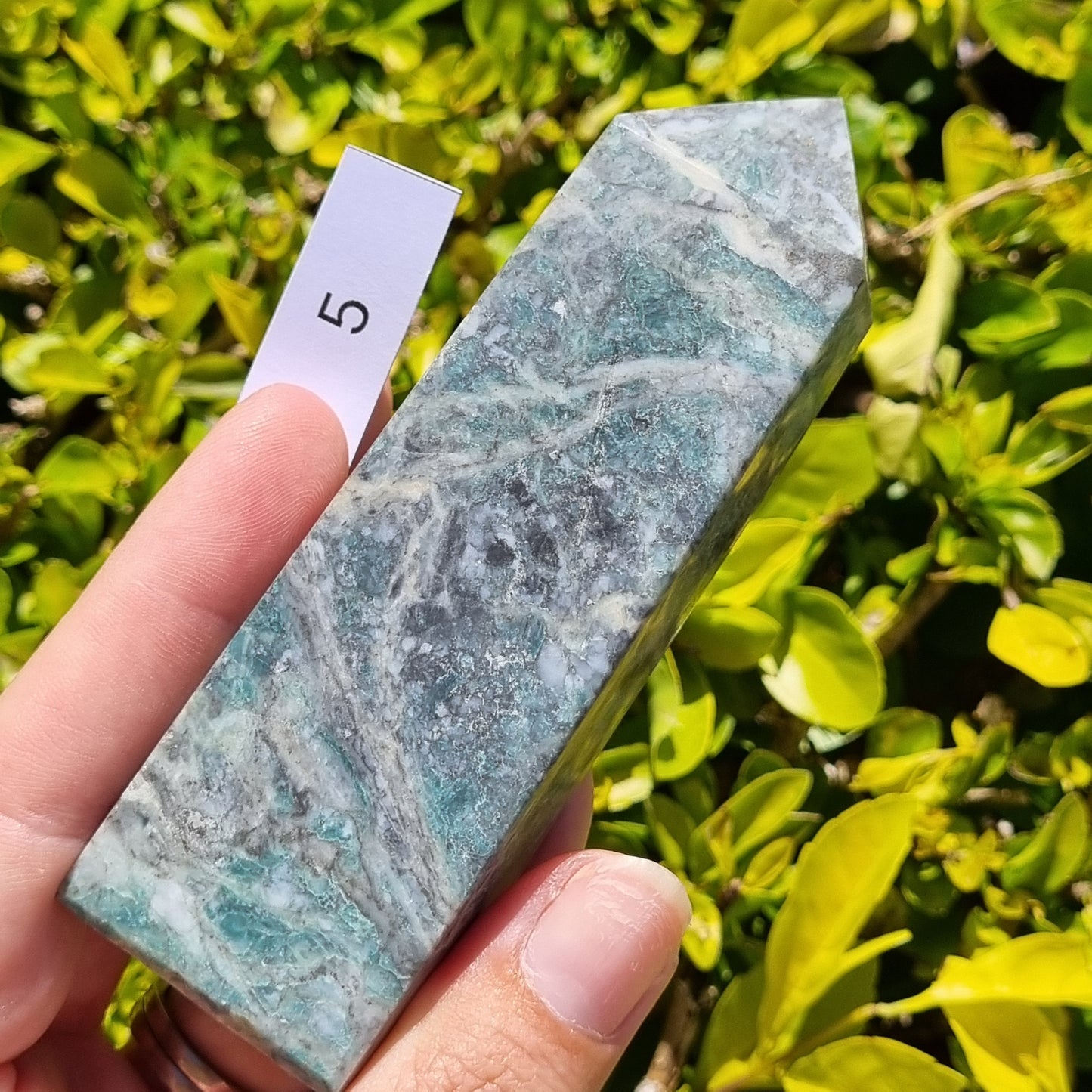 Marcasite in Green Matrix Obelisk